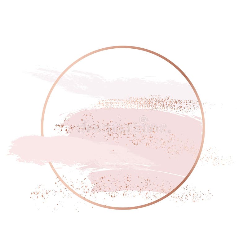 Tușe vectoriale de pensulă în tonuri blânde de piele și culori grafice cu culori de aur roz. design de lux pentru forme strălucito royalty free illustration