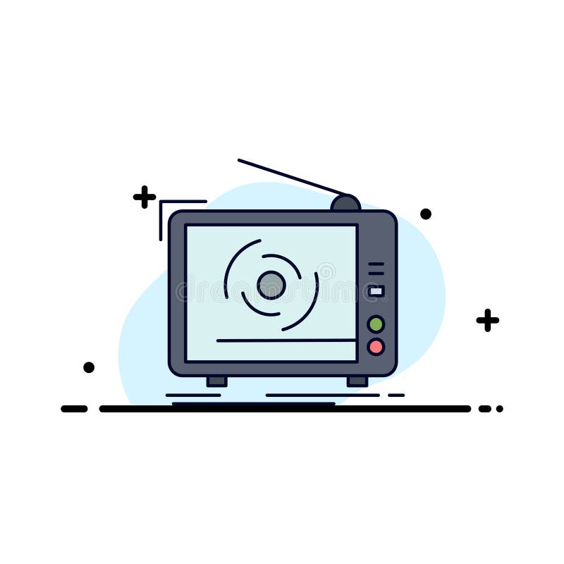 tv, ad, advertising, television, set Flat Color Icon Vector stock illustration tv, ad, advertising, television, set Flat Color Icon Vector stock illustration