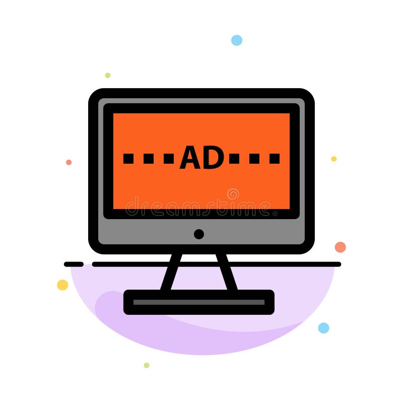 TV Ad Television Screen Lcd Abstract Flat Color Icon Template Stock TV Ad Television Screen Lcd Abstract Flat Color Icon Template Stock
