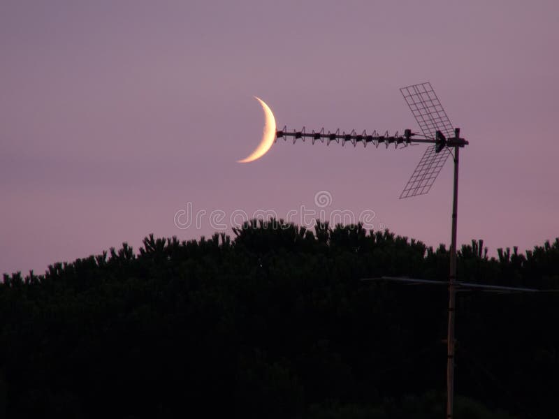 Antenna moon stock photo. Image of aerial, night, moon 101431168