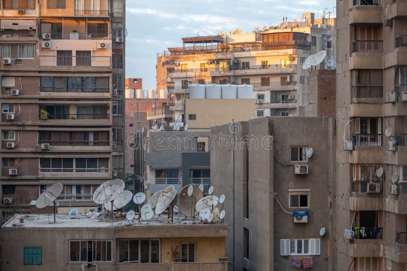 TV antennas on top of Apartment Buildings. TV antennas on top of Apartment Buildings