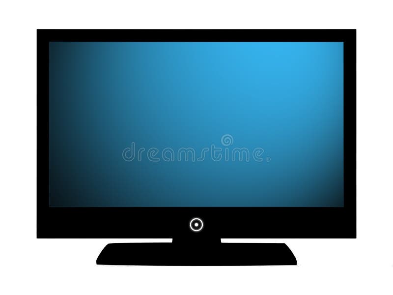 TV Blue Screen stock illustration. Illustration of electronics 45753237