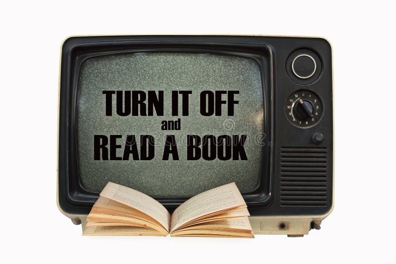 Tv and a book stock photo Tv and a book stock photo