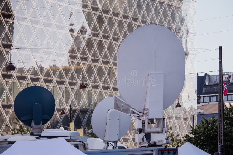 TV broadcasting antenna in Tour de France - Copenhagen.