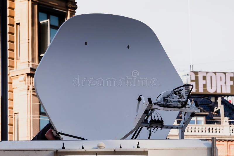 TV broadcasting antenna in Tour de France - Copenhagen.