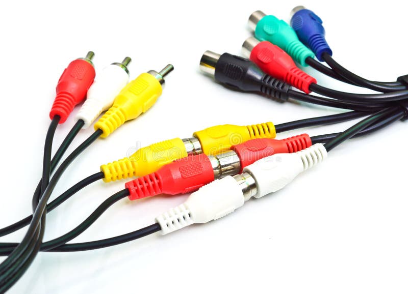 Tv cable jack stock image. Image of wire, connection 36232365