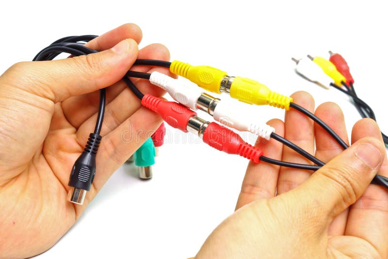 Tv cable jack stock image. Image of wire, connection 36232365