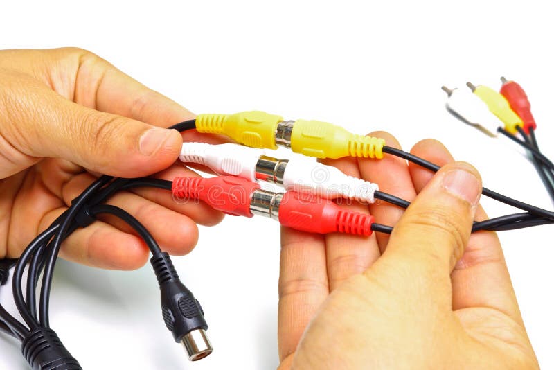 Tv cable jack stock image. Image of wire, connection 36232365