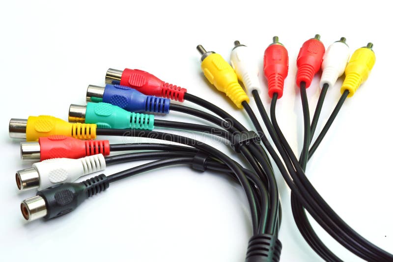 Tv cable jack stock image. Image of wire, connection 36232365