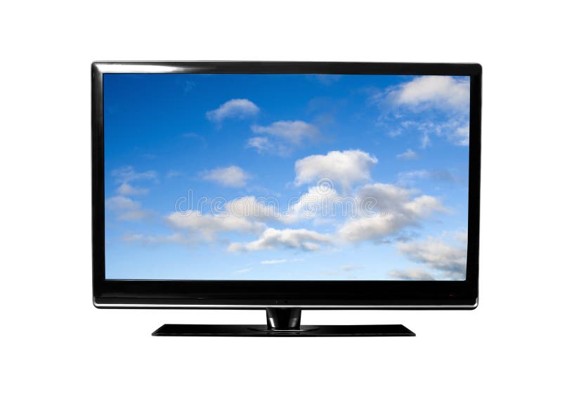 TV con el cielo imágenes de archivo libres de regalías TV con el cielo imágenes de archivo libres de regalías