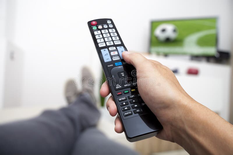 TV di sorveglianza Telecomando a disposizione Calcio