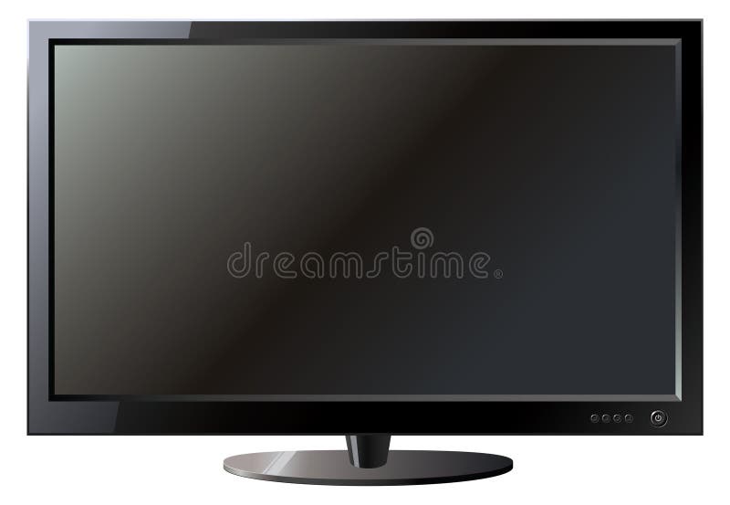 TV flat screen lcd, vector illustration. Lcd tv vector vectors