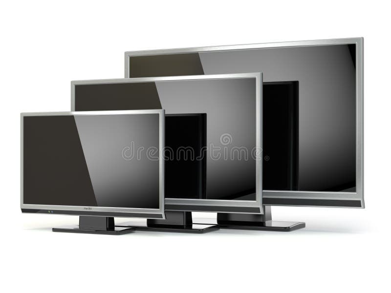 TV Flat Screen Lcd or Plasma. .Digital Broadcasting Television. Stock