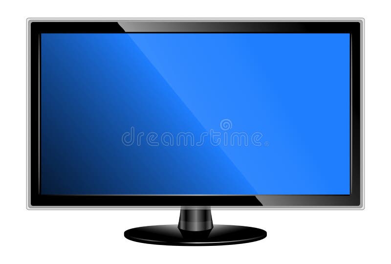 TV flat screen lcd, plasma realistic vector illustration.