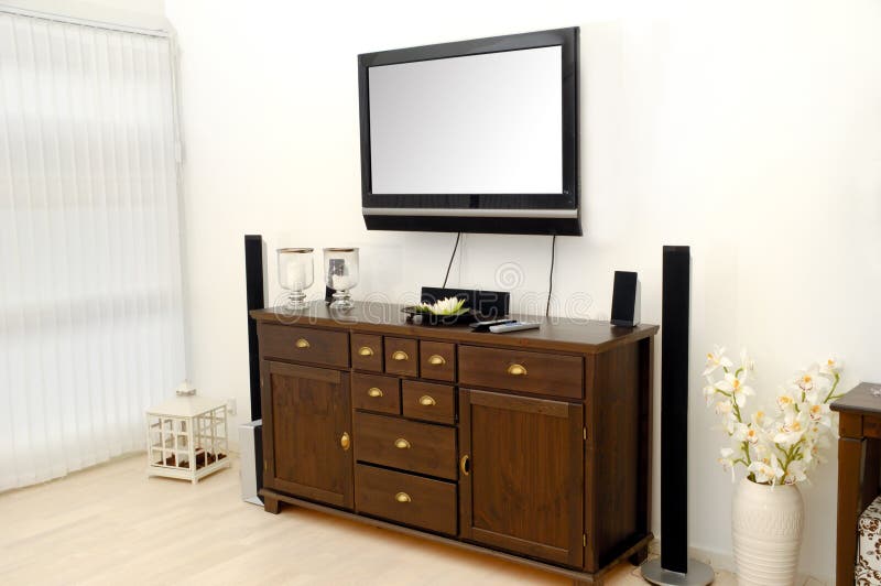 Tv and furniture stock photo. Image of furniture, television - 16319676