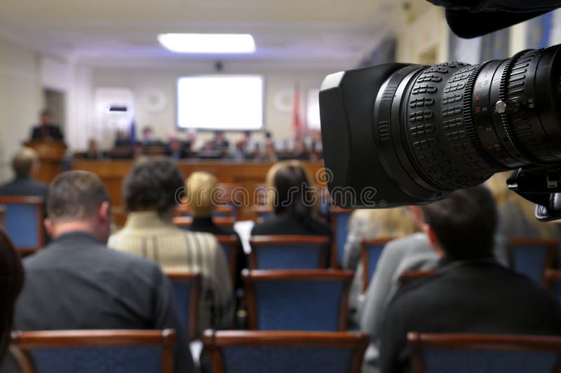 tv för kamerakonferenspress fotografering för bildbyråer tv för kamerakonferenspress fotografering för bildbyråer