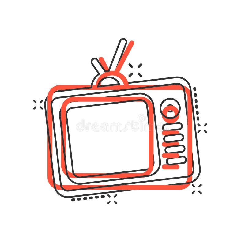 Tv Icon in Comic Style. Television Cartoon Sign Vector Illustration on White Isolated Background Stock Vector - Illustration of show, home: 180475922 Tv Icon in Comic Style. Television Cartoon Sign Vector Illustration on White Isolated Background Stock Vector - Illustration of show, home: 180475922