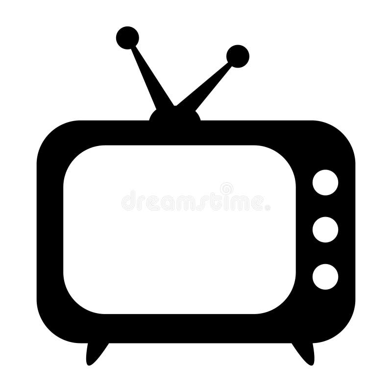 TV ikona, retro TV ilustracji TV ikona, retro TV ilustracji