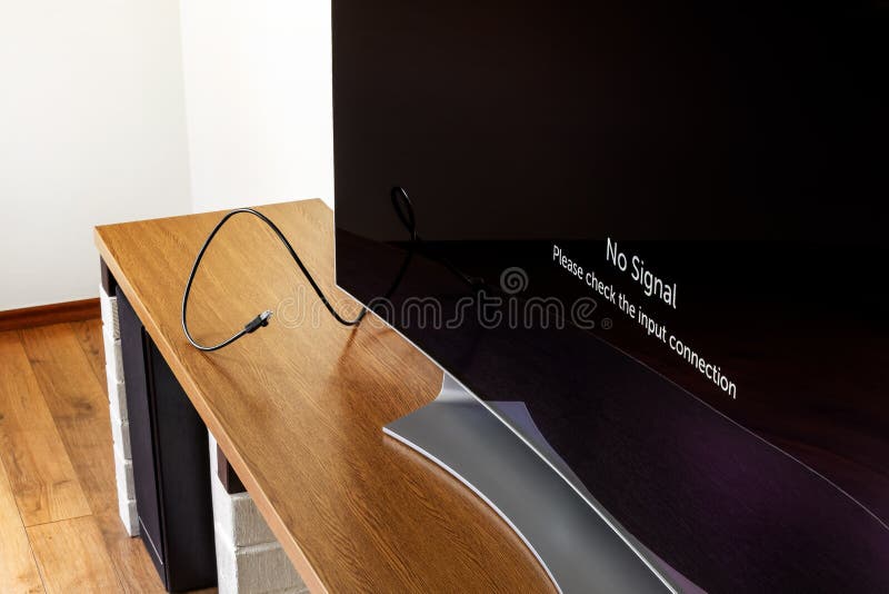 Tv Inteligente Con Cable De Desconectado Foto de archivo