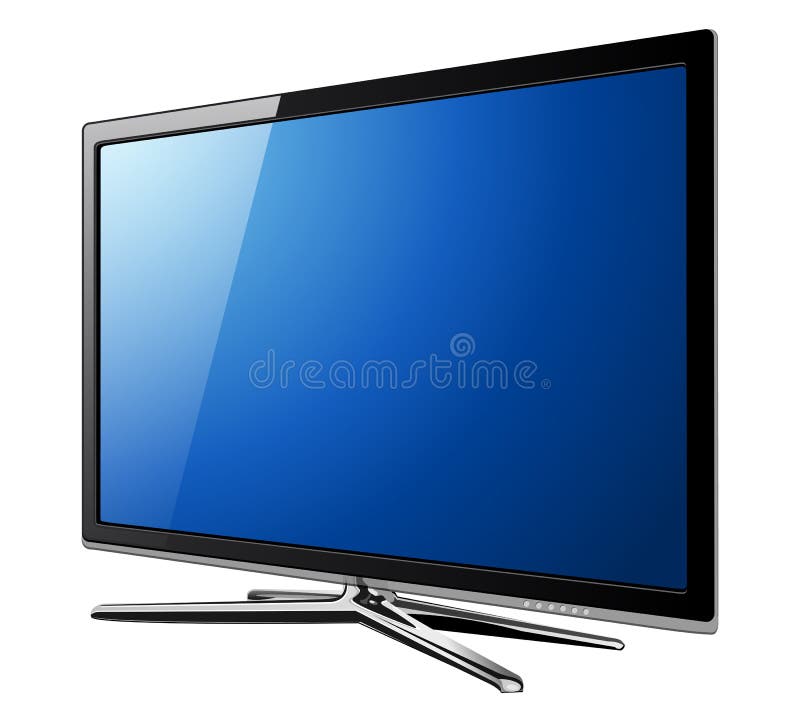 Modern TV lcd, led detailed vector illustration. Lcd tv vector vectors