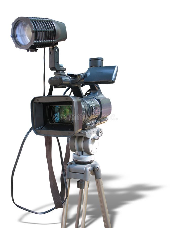 TV Professional studio digital video camera royalty free stock images