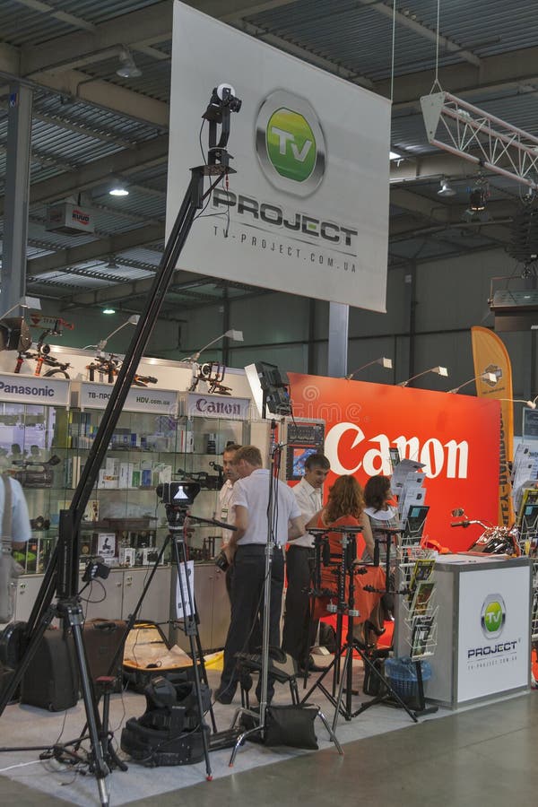 TV Project company booth stock photography TV Project company booth stock photography