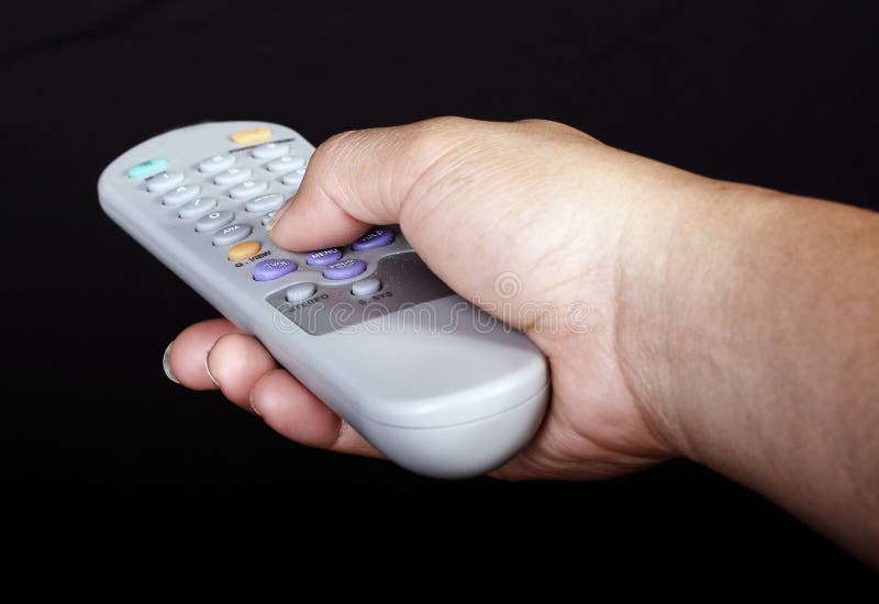 TV remote stock photo