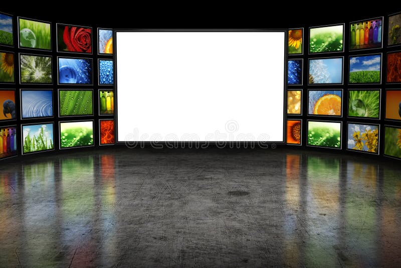 Tv screeen med bilder stock illustrationer Tv screeen med bilder stock illustrationer