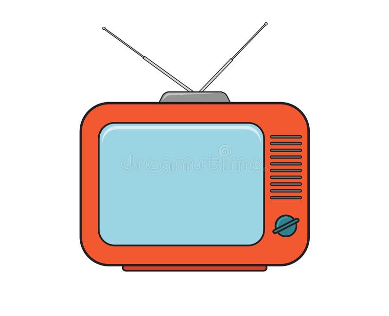 TV Set Drawing In Color Stock Vector - Image: 39520527