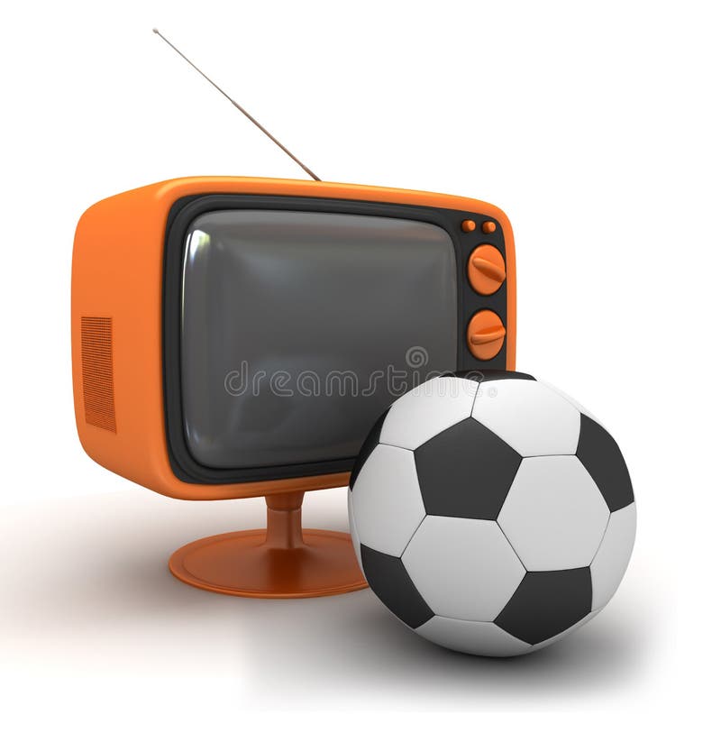 Tv and soccer ball