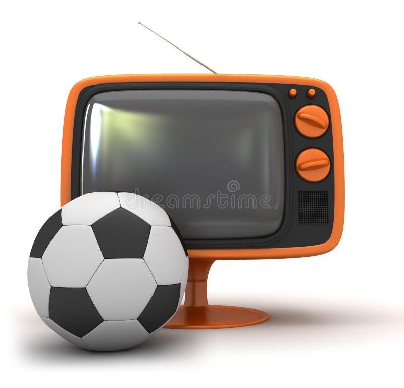 Tv and soccer ball