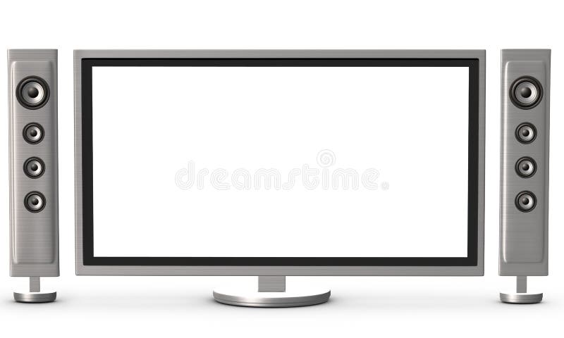 TV and speakers royalty free stock photography