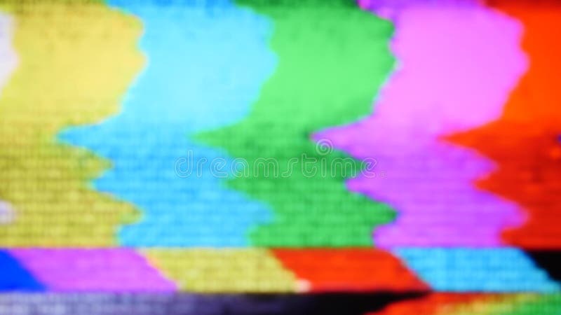 Tv static noise color bars signal stock video footage