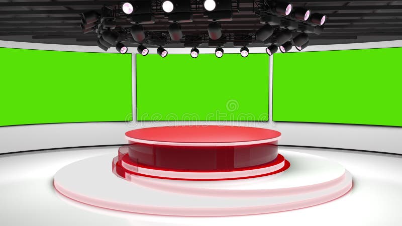 Tv Studio. News Room. Blye and Red Background. General and Close-up Shot.  News Studio. Studio Background. Newsroom Stock Illustration - Illustration  of room, stage: 220337739