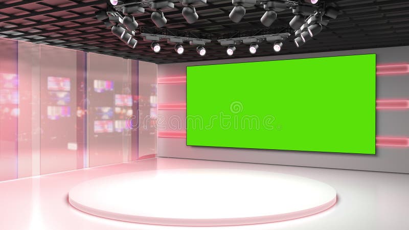 Tv Studio. News Room. Blye and Red Background. General and Close-up Shot.  News Studio. Studio Background. Newsroom Stock Illustration - Illustration  of scene, display: 220337839