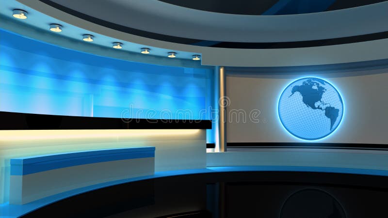Tv Studio News Studio Blue Studio The Perfect Backdrop Stock Illustration Illustration Of Presentation Background