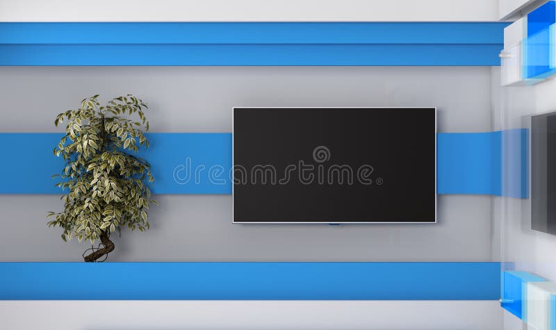 Tv Studio. TV on Wall. News Studio. Backdrop for TV Shows Stock  Illustration - Illustration of broadcast, light: 85673176