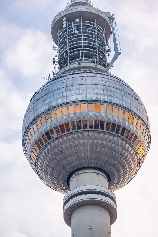 TV Tower in Alexanderplatz, skyward view