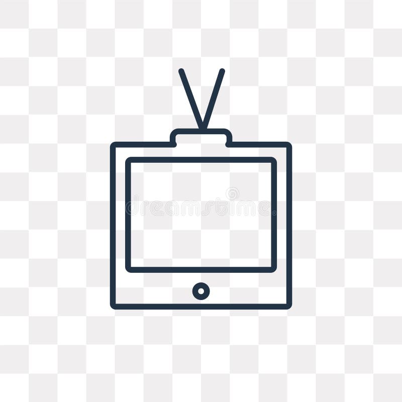 Tv wektorowa ikona odizolowywająca na przejrzystym tle, liniowy Tv tra ilustracji Tv wektorowa ikona odizolowywająca na przejrzystym tle, liniowy Tv tra ilustracji