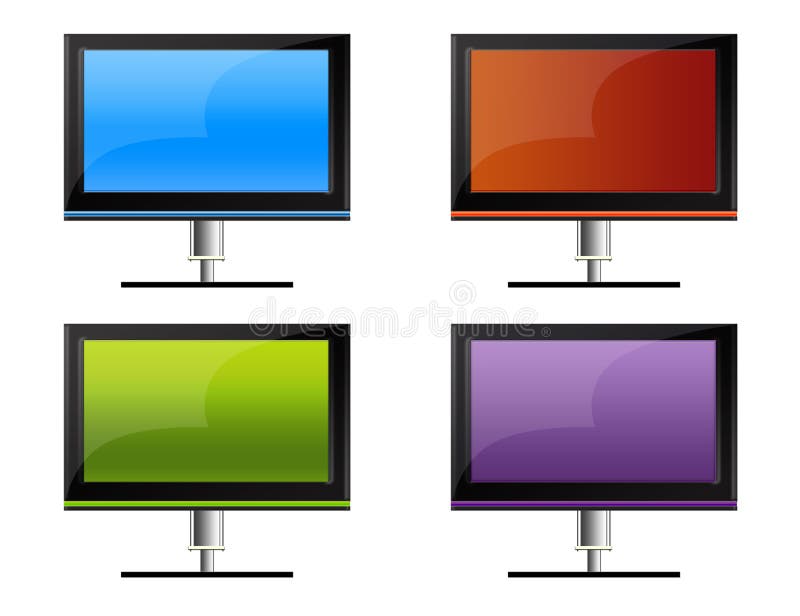 TV6_4colors vector illustration
