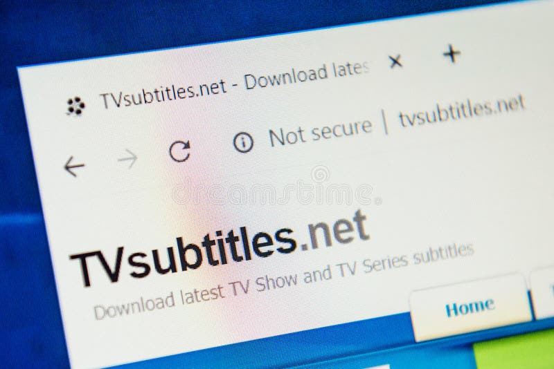 Macro image of TVsubtitles.net homepage loaded on screen in web browser. Macro image of TVsubtitles.net homepage loaded on screen in web browser.