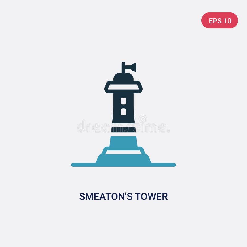 Två färgsmeatons symbol för vektor för torn från annat begrepp isolerade blåttsmeatons symbolet för tecknet för vektorn för torn royaltyfri illustrationer Två färgsmeatons symbol för vektor för torn från annat begrepp isolerade blåttsmeatons symbolet för tecknet för vektorn för torn royaltyfri illustrationer