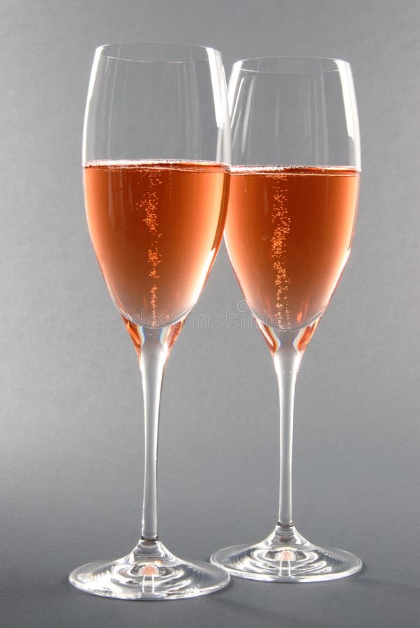 Twee Van Rosé Champagne Stock - Image dioxyde, frankrijk: 3815402
