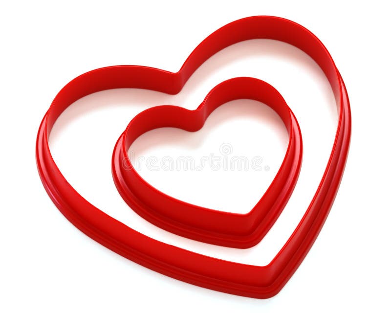 Twee harten stock illustratie