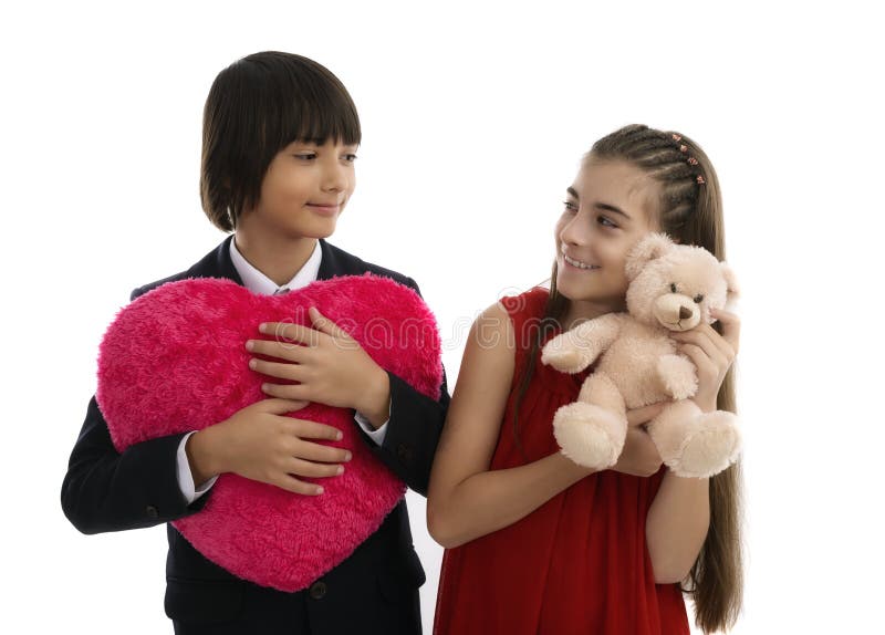 Twee kinderen, beste vrienden stock foto's Twee kinderen, beste vrienden stock foto's