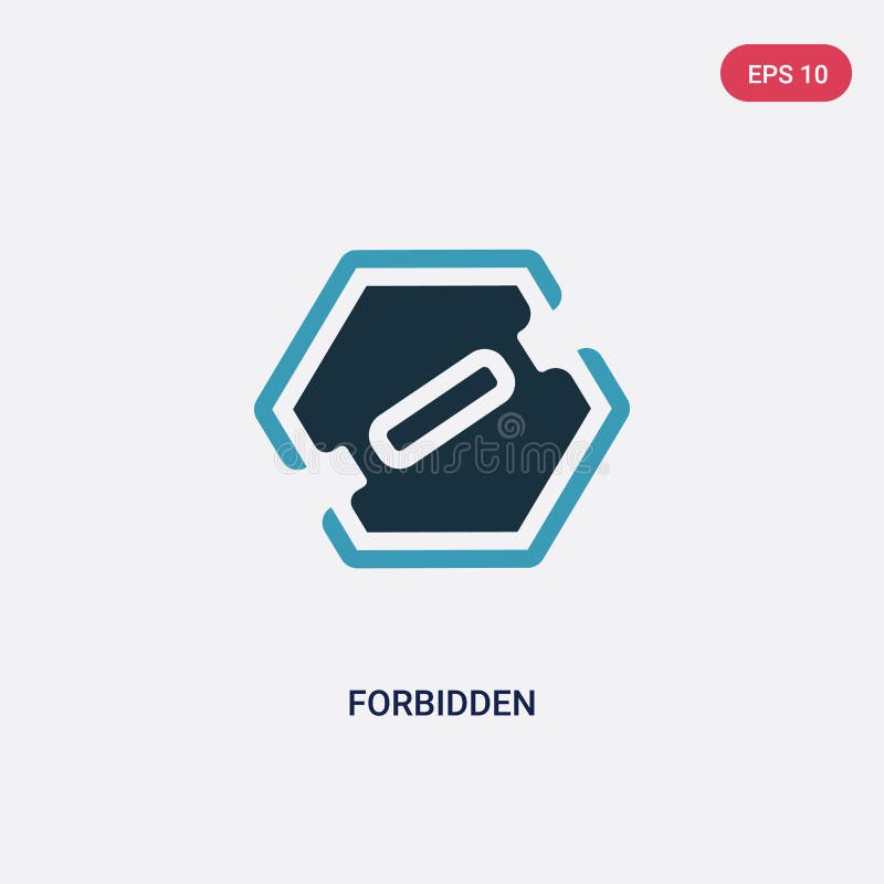 Twee kleur verboden vectorpictogram van tekensconcept het geïsoleerde blauwe verboden vectortekensymbool kan gebruik voor Web, mo vector illustratie Twee kleur verboden vectorpictogram van tekensconcept het geïsoleerde blauwe verboden vectortekensymbool kan gebruik voor Web, mo vector illustratie