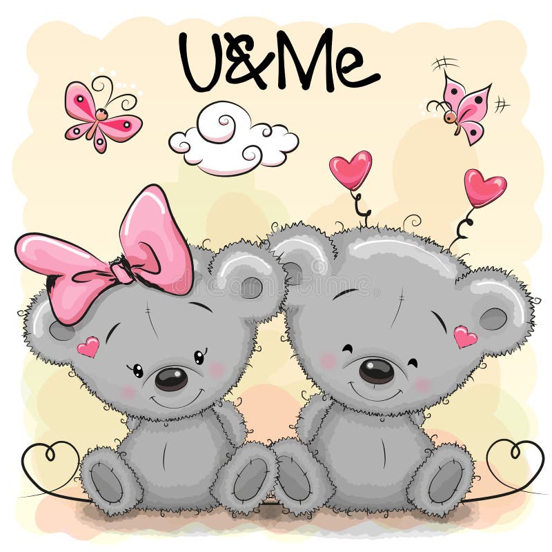 Twee Leuke Beren vector illustratie Twee Leuke Beren vector illustratie
