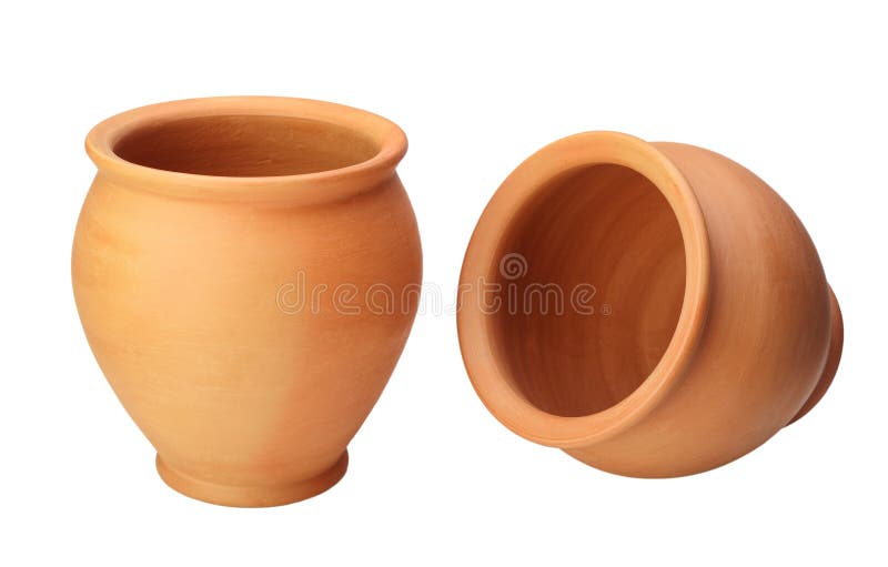 Twee potten stock Image of hobbelig -