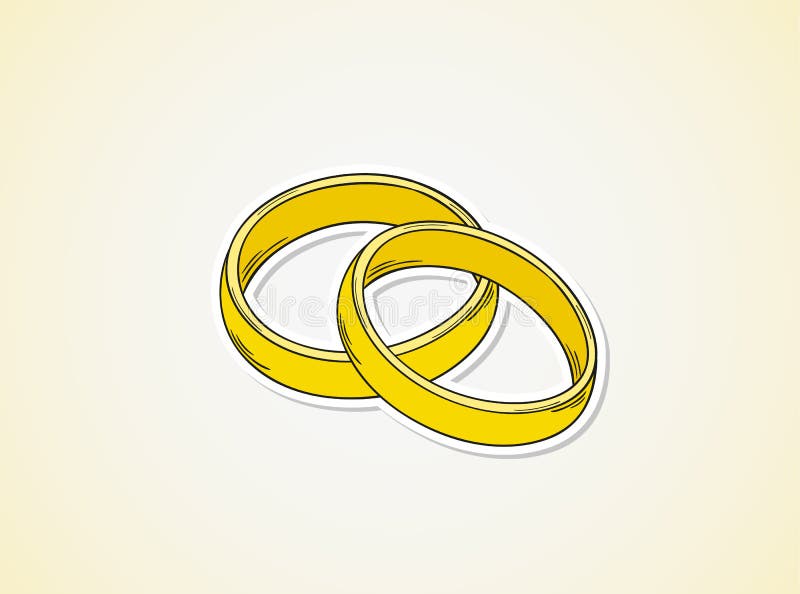 neus Normalisatie nicht Twee Ringen vector illustratie. Illustration of manier - 41635135
