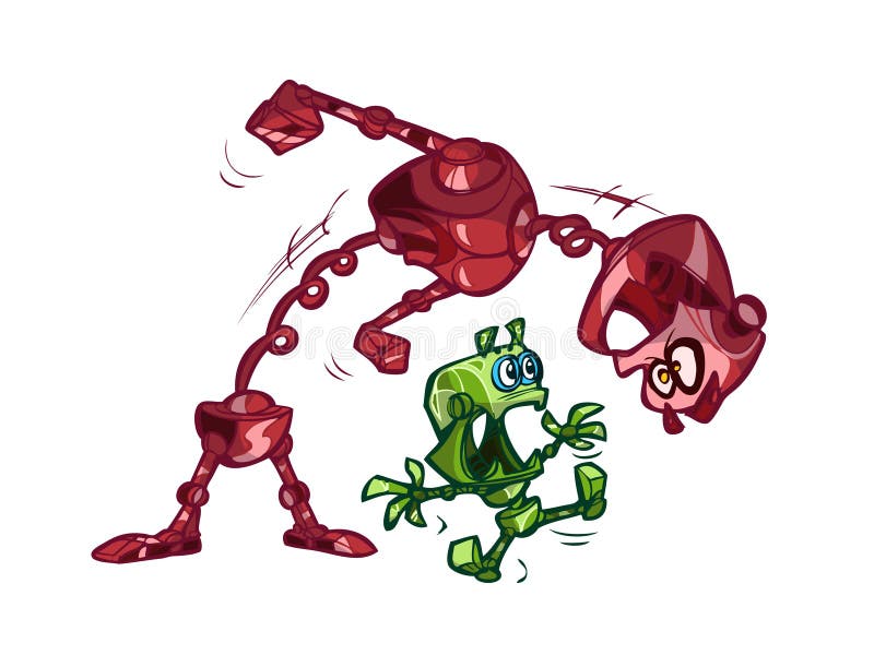 Twee robots vector illustratie Twee robots vector illustratie